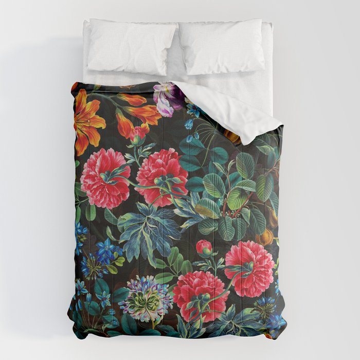 Chintzy Florals II - Night Comforter Gallery Image 1
