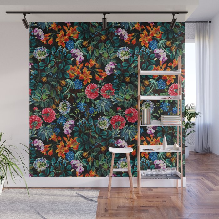 Chintzy Florals II - Night Wall Mural Gallery Image 1