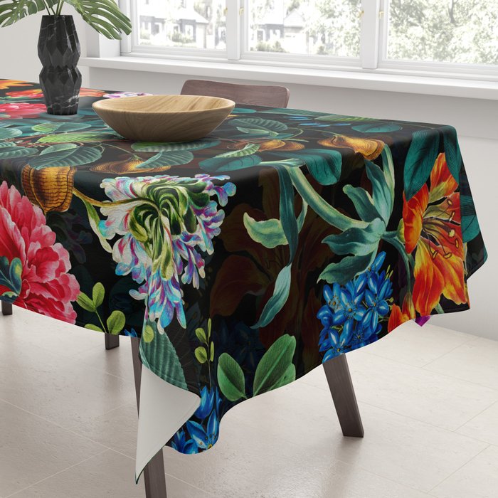 Chintzy Florals II - Night Tablecloth Gallery Image 3