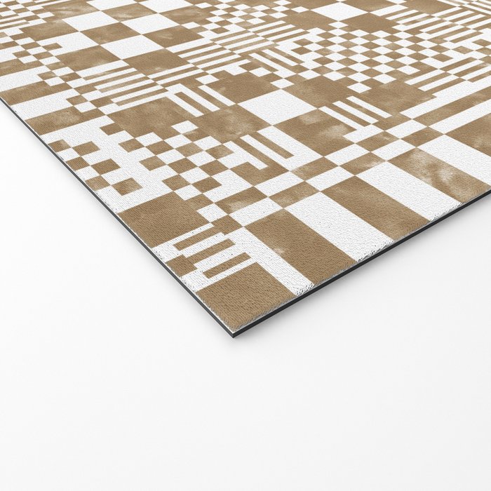 Warm Vintage Checks Welcome Mat Gallery Image 2