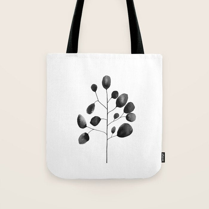 Watercolor Leaves Tote Bag Gallery Image 1