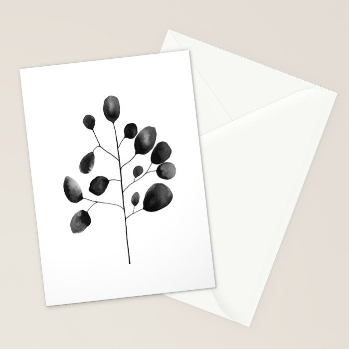 Watercolor Leaves Stationery Card Gallery Image 2