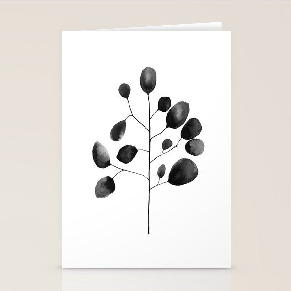 Watercolor Leaves Stationery Card Gallery Image 1