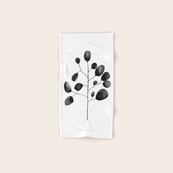 Watercolor Leaves Bath Towel Gallery Image 1