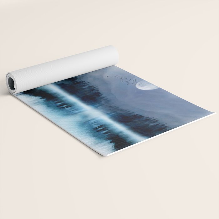 Mountainscape Under The Moonlight Yoga Mat Gallery Image 2
