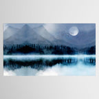 Mountainscape Under The Moonlight Tablecloth Gallery Image 2