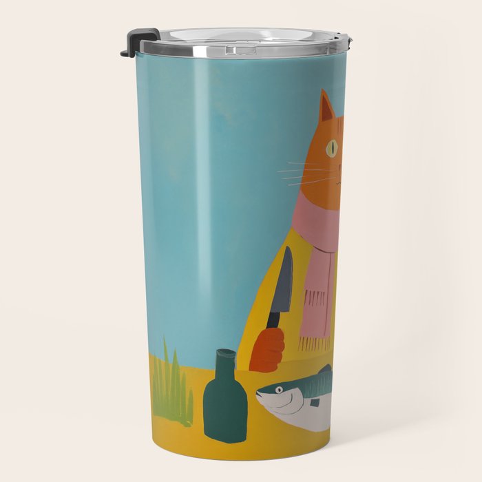 Hungry Cats Fish Feast Travel Mug Gallery Image 3