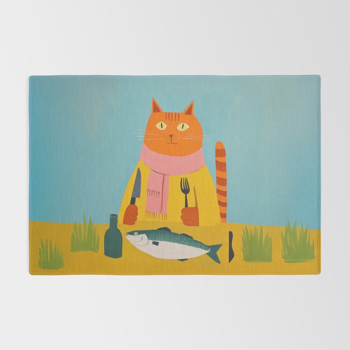 Hungry Cats Fish Feast Rug Gallery Image 2