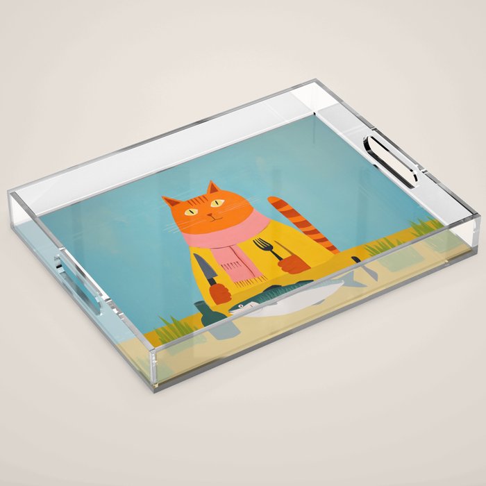 Hungry Cats Fish Feast Acrylic Tray Gallery Image 1