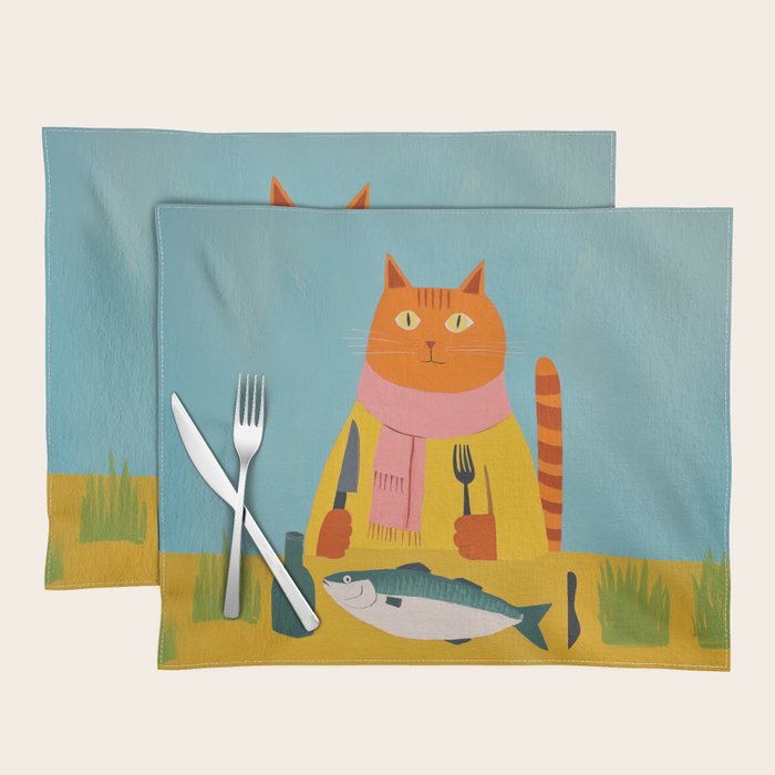 Hungry Cats Fish Feast Placemat Gallery Image 1