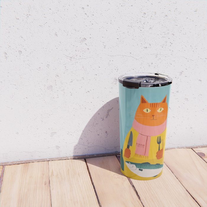 Hungry Cats Fish Feast Travel Mug Gallery Image 4