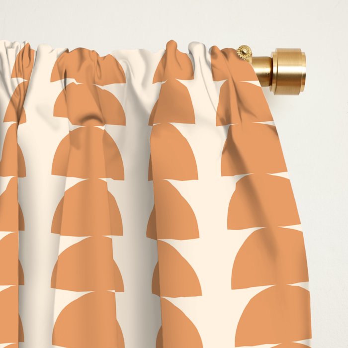 Maude Pattern XXIII Pantone Peach Fuzz Window Curtain Gallery Image 2