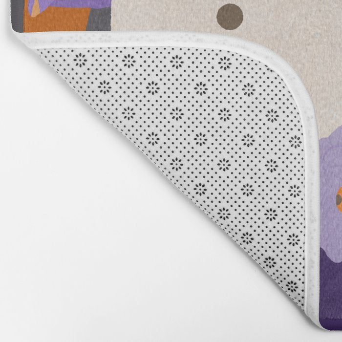 Here for the boos - cute witchy ghost Bath Mat Gallery Image 2