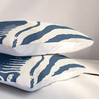 Indigo Tides and Ripple Lines Pillow Sham Gallery Image 3