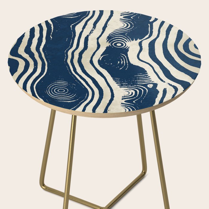Indigo Tides and Ripple Lines Side Table Gallery Image 2