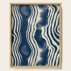 Indigo Tides and Ripple Lines Serving Tray Gallery Image 1
