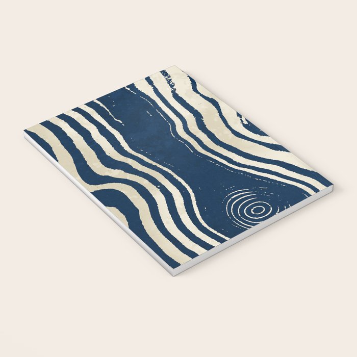 Indigo Tides and Ripple Lines Notebook Gallery Image 3