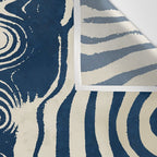Indigo Tides and Ripple Lines Wall Tapestry Gallery Image 3