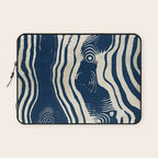 Indigo Tides and Ripple Lines Laptop Sleeve Gallery Image 1