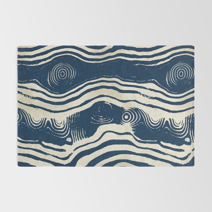 Indigo Tides and Ripple Lines Rug Gallery Image 2