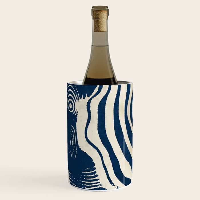 Indigo Tides and Ripple Lines Wine Chiller Gallery Image 3