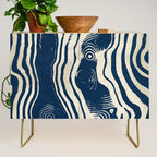 Indigo Tides and Ripple Lines Credenza Gallery Image 1