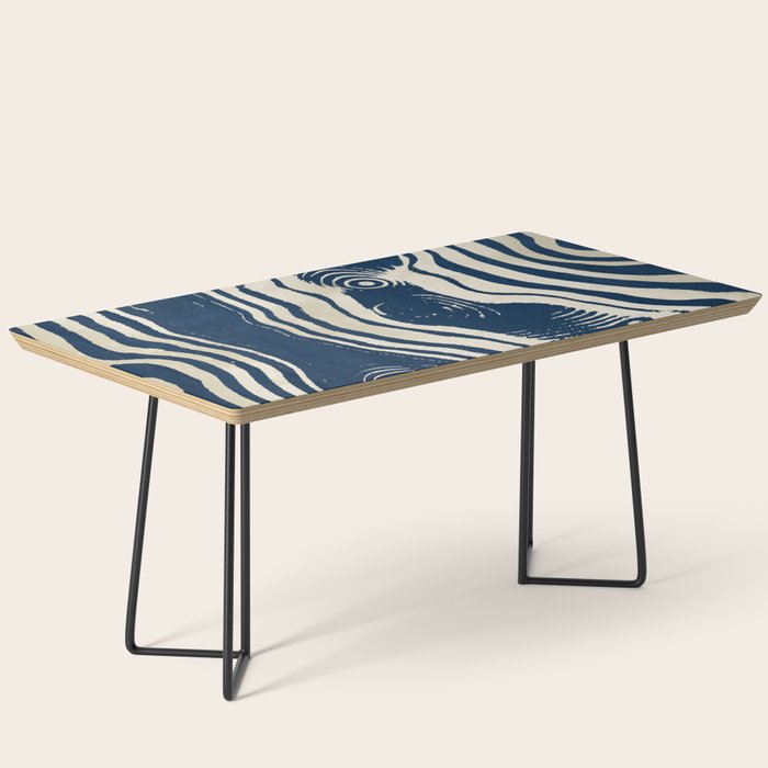 Indigo Tides and Ripple Lines Coffee Table Gallery Image 1
