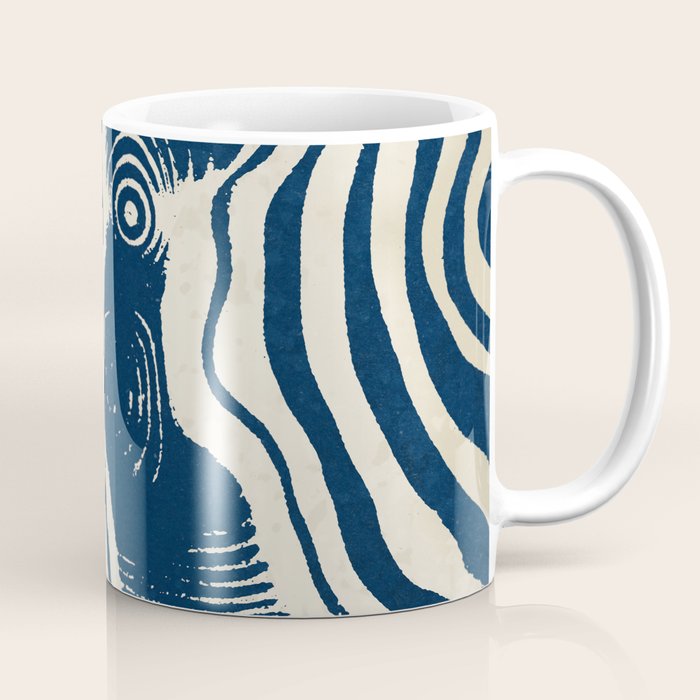 Indigo Tides and Ripple Lines Coffee Mug Gallery Image 1
