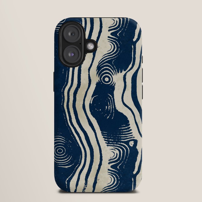 Indigo Tides and Ripple Lines iPhone Case Gallery Image 9