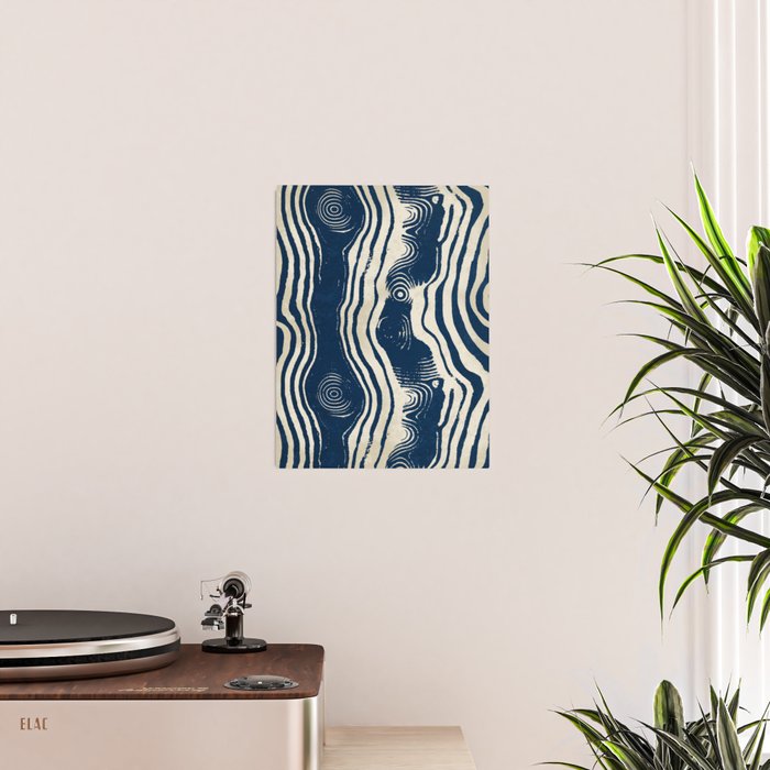 Indigo Tides and Ripple Lines Poster Gallery Image 2