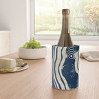 Indigo Tides and Ripple Lines Wine Chiller Gallery Image 4