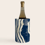 Indigo Tides and Ripple Lines Wine Chiller Gallery Image 1