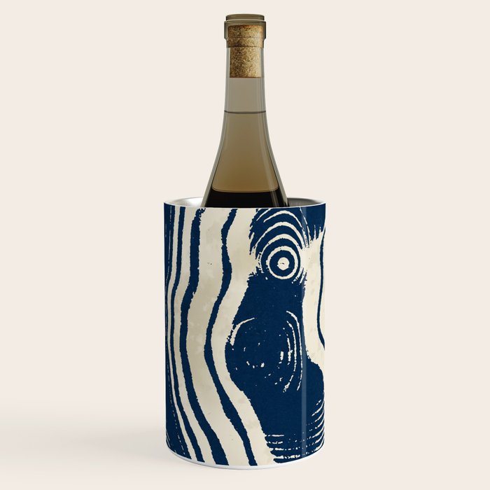 Indigo Tides and Ripple Lines Wine Chiller Gallery Image 1
