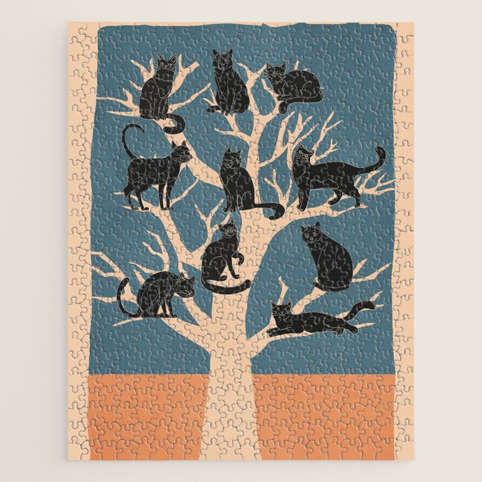 Black Cats in Tree 03 Jigsaw Puzzle Gallery Image 1