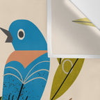 Midcentury Bluebird Pair Wall Tapestry Gallery Image 3