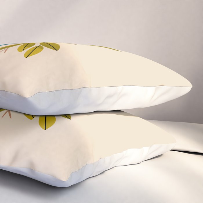 Midcentury Bluebird Pair Pillow Sham Gallery Image 3