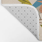 Midcentury Bluebird Pair Bath Mat Gallery Image 2