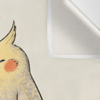 Cockatiel Cuddle Wall Tapestry Gallery Image 3