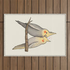 Cockatiel Cuddle Outdoor Rug Gallery Image 1
