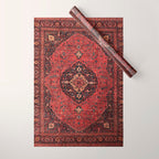 Antique Persian Rust Red Tabriz Rug Wrapping Paper Gallery Image 1