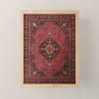 Antique Persian Rust Red Tabriz Rug Mini Art Print Gallery Image 1