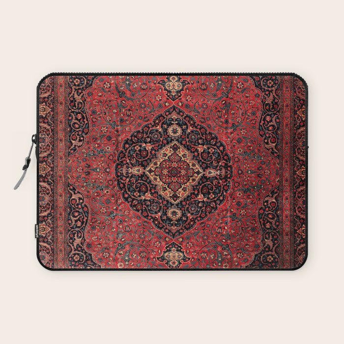 Antique Persian Rust Red Tabriz Rug Laptop Sleeve Gallery Image 1