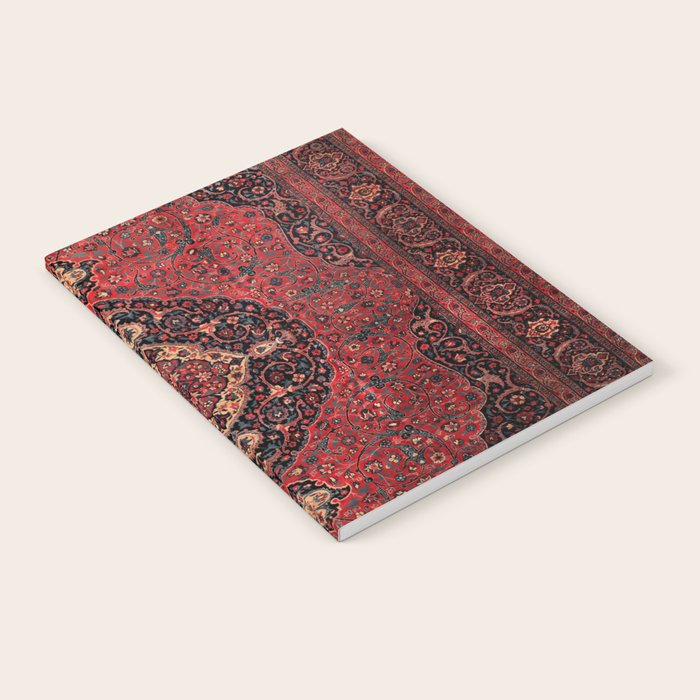 Antique Persian Rust Red Tabriz Rug Notebook Gallery Image 1