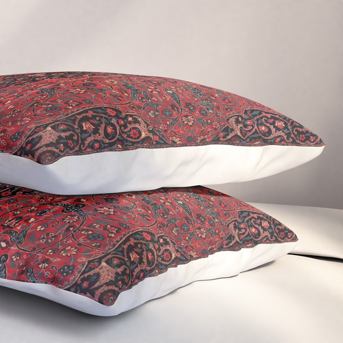 Antique Persian Rust Red Tabriz Rug Pillow Sham Gallery Image 3