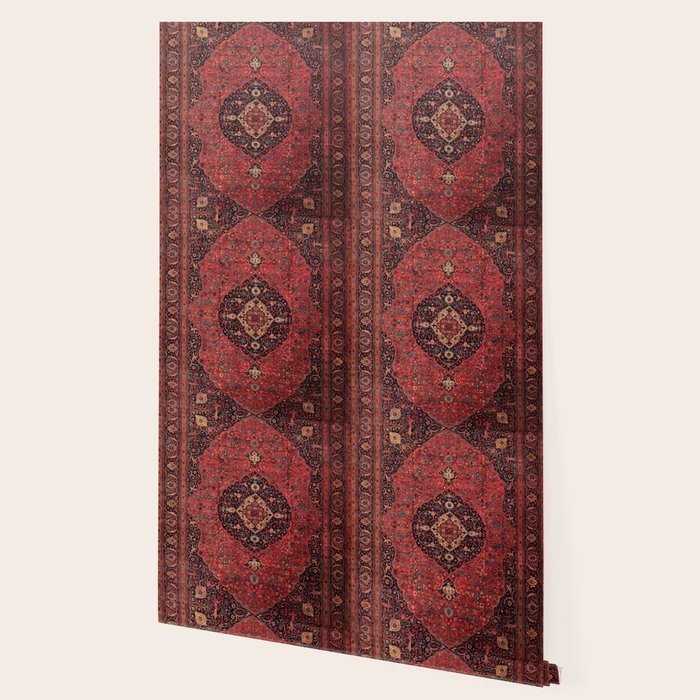 Antique Persian Rust Red Tabriz Rug Wallpaper Gallery Image 2