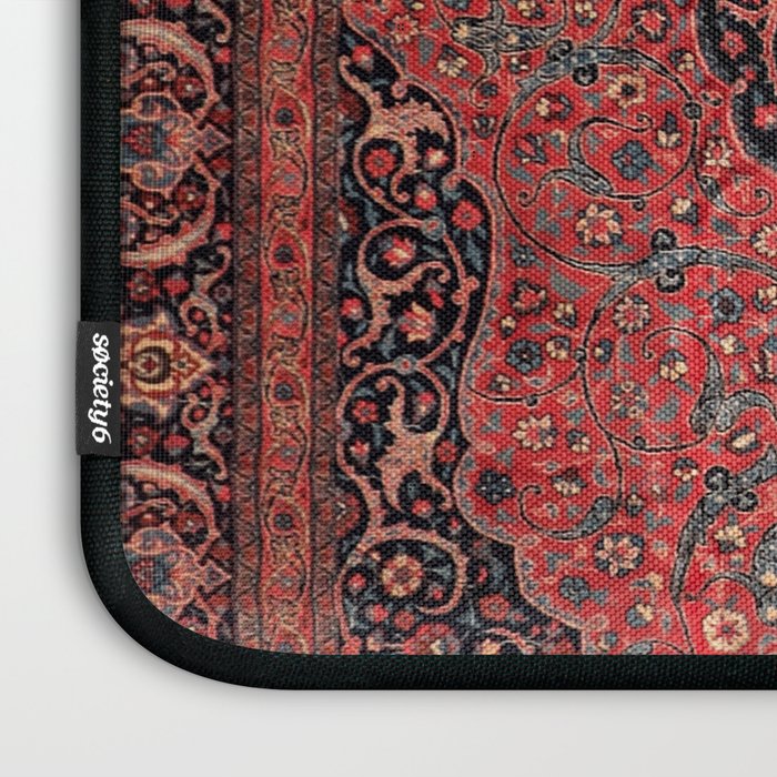 Antique Persian Rust Red Tabriz Rug Laptop Sleeve Gallery Image 3
