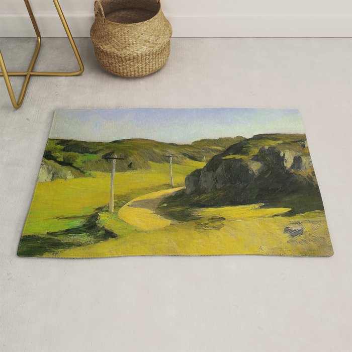 Road in Maine Painting by Edward Hopper Rug Gallery Image 1