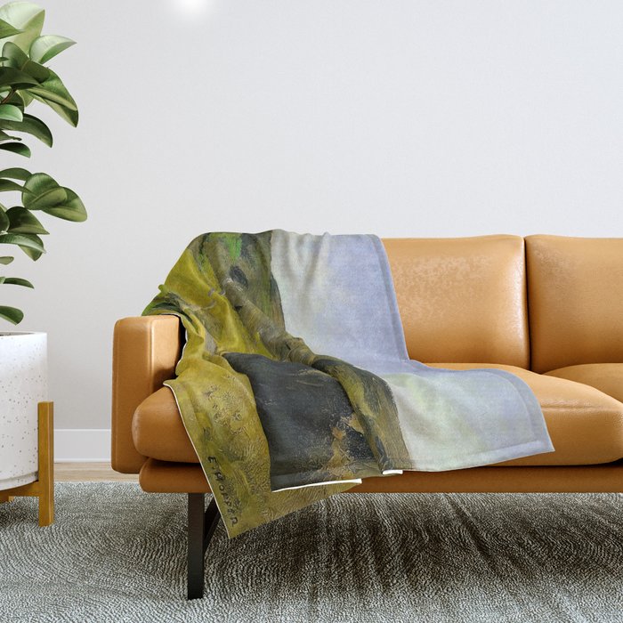 Road in Maine Painting by Edward Hopper Throw Blanket Gallery Image 1