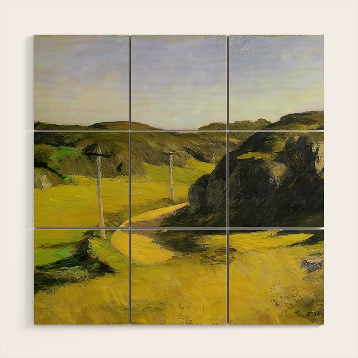 Road in Maine Painting by Edward Hopper Wood Wall Art Gallery Image 1