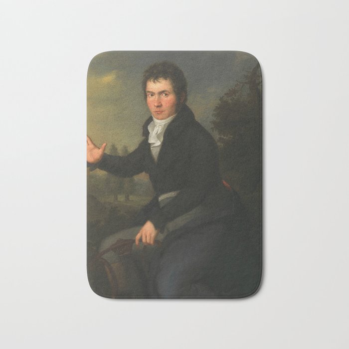 Beethoven by Josef Willibrord Mähler circa 1804-1805 Bath Mat Gallery Image 1